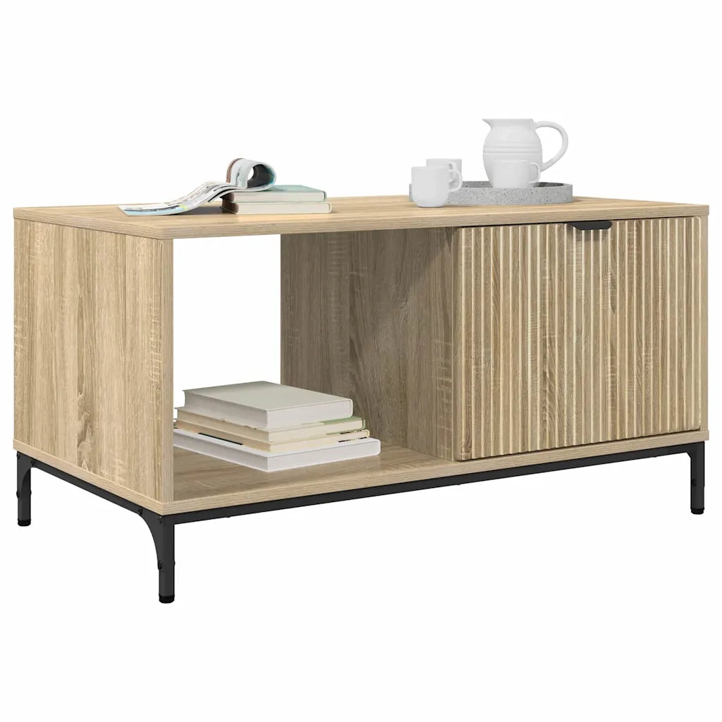 Tavolino da salotto con cassetto Rovere Sonoma 90 x 49 x 46 cm
