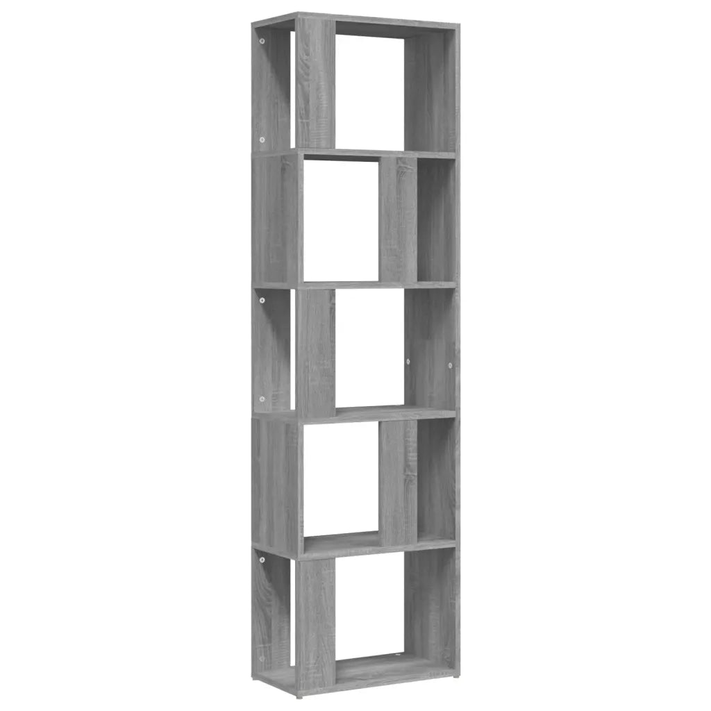 Libreria-Scaffale per Libri-Mobile di Stoccaggio Grigio Sonoma 45x24x160 cm in Legno Multistrato