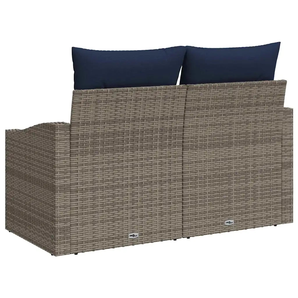 Divano da giardino Grigio 123 x 62 x 69cm polyrattan 42006789