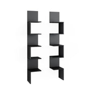 Scaffale ad angolo Paolo Nero 28 x 175.4 cm Set di 2 Vicco