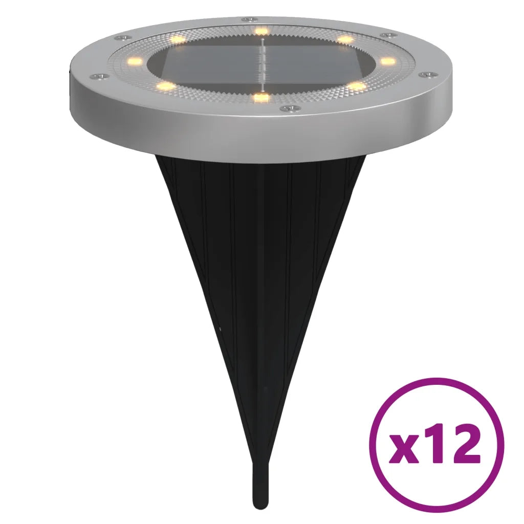 Luci Solari da Terra con Picchetti da Esterno 12 pz Bianco Caldo CFW6201181