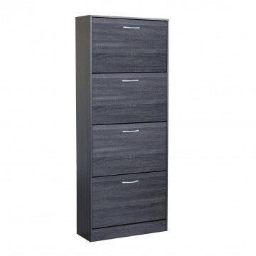 Scarpiera Wendy Grigio Scuro: Legno, cm 60x24x150
