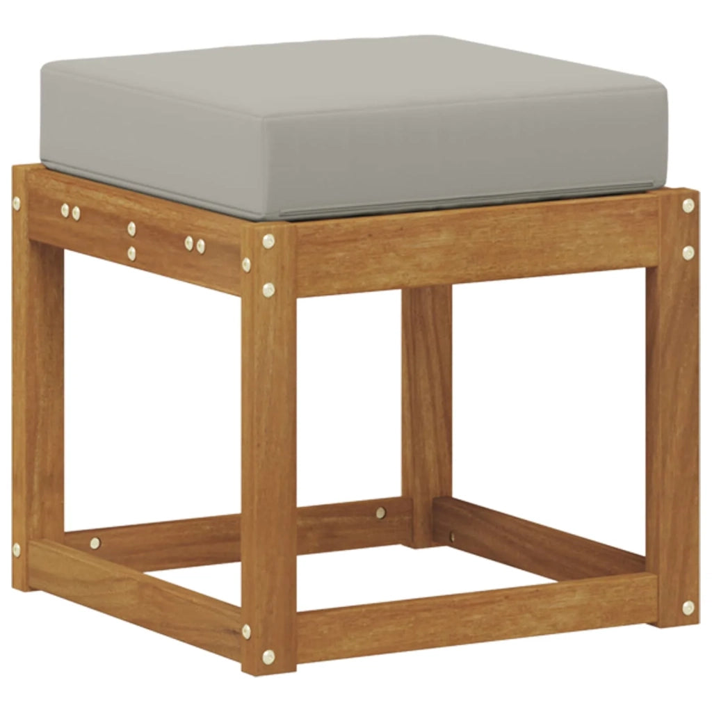 Sedia da giardino-Panca Sgabello Grigio Naturale e Chiaro 43 x 43 x 37 cm