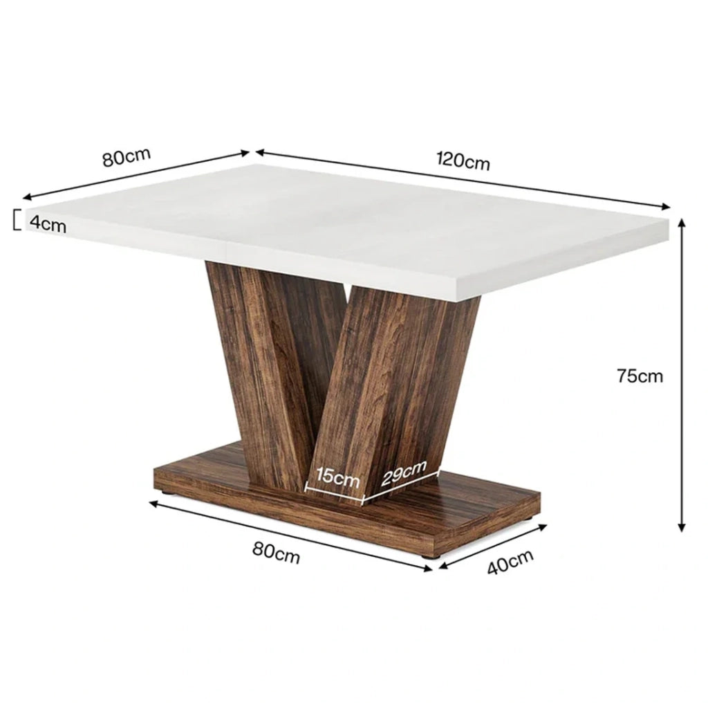 Tavolo rettangolare rustico 120 x 80 x 75 cm