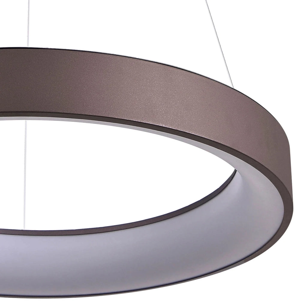 LÚZETE - SOSPENSIONE LED POWELL 50W REGOLABILE CAFFÈ