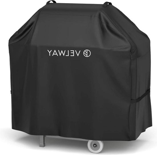 Tappeto per barbecue impermeabile resistente a forti carichi 300D Oxford - Grande copri barbecue per barbecue a gas UV resistente - Eterno chiusura contro il vento - Protezione contro tutte le condizioni meteorologiche con aperture di ventilazione 117