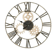 Orologio da muro con ingranaggi dal design moderno ø 70 cm