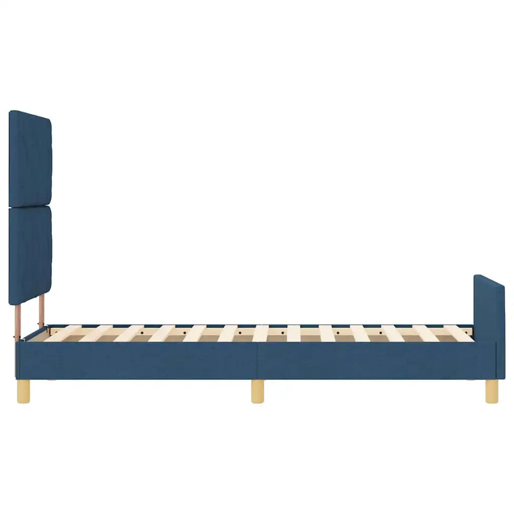 Struttura del letto con testiera Blu 80 x 200 cm Tessuto 3344766