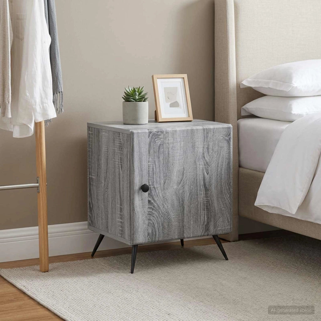 Armadio da Notte 2 pz Grigio Sonoma 43 x 34,5 x 50 cm 895498