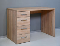Scrivania da Ufficio 4 Cassetti 110x60x74 cm in Truciolare Nobilitato Rovere Sonoma