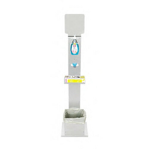 KIT COLONNINA PIANTANA TOTEM IGIENIZZANTE DISPENSER GEL PORTA GUANTI - CESTINO