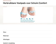 Supporti per piedi 4 pezzi - Pads per piedi riciclabili - Gomma siliconica medica - Disegno ergonomico - Allevia il dolore ai piedi - Facili da pulire - Supporto per piedi
