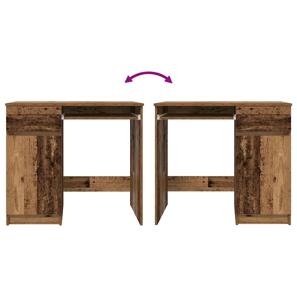 Scrivania | Tavolo da Ufficio Legno Antico 86x49x76 cm in Legno Multistrato