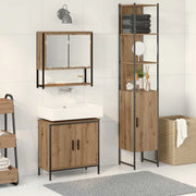 Set di mobili per il bagno 3 pcs Marrone Legno multistrato 3334361