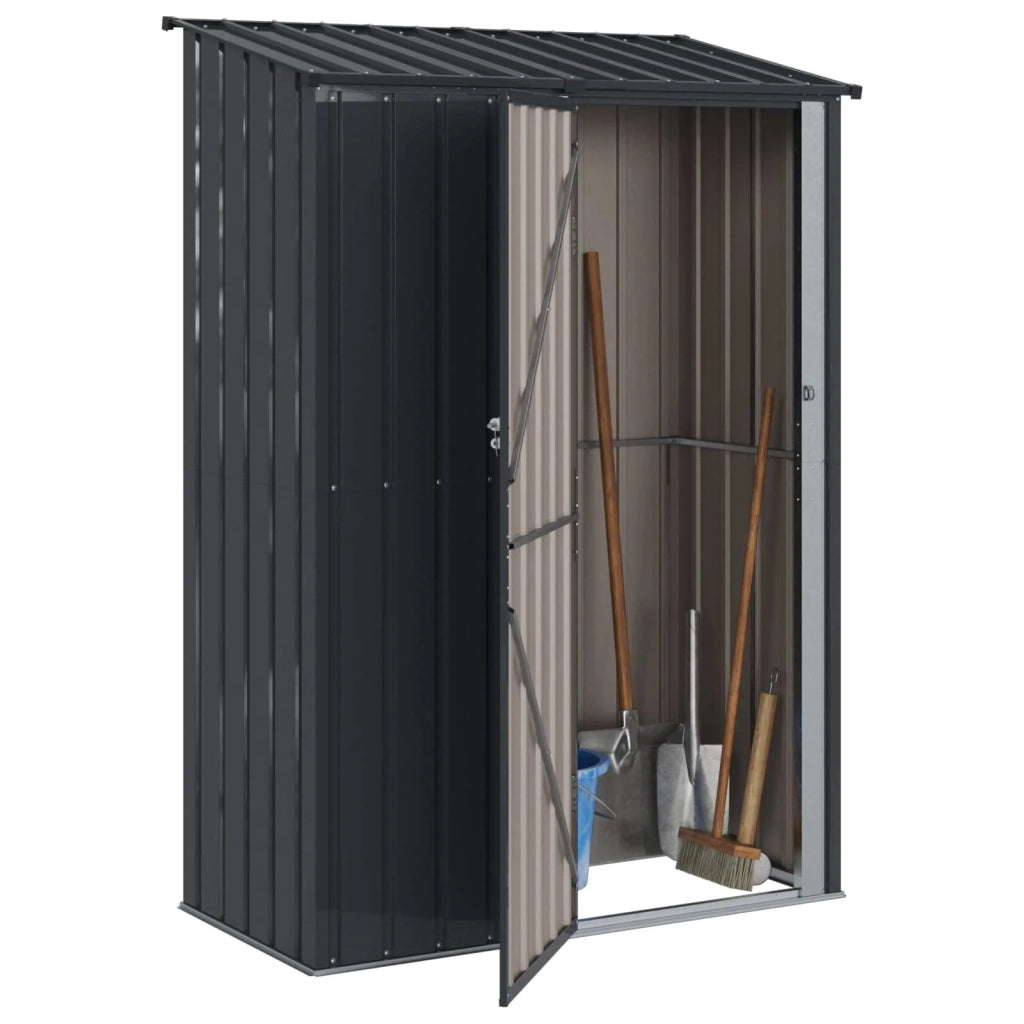 Casette da giardino Antracite 140,5 x 74 x 200 cm Metallo