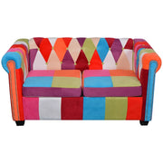 Divano Chesterfield a 2 Posti in Tessuto 243180