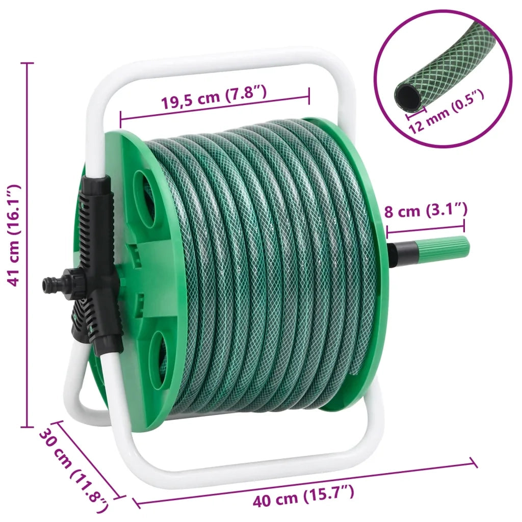 Avvolgitubo Verde Autoportante con Tubo 20 m PVC CFW4359803