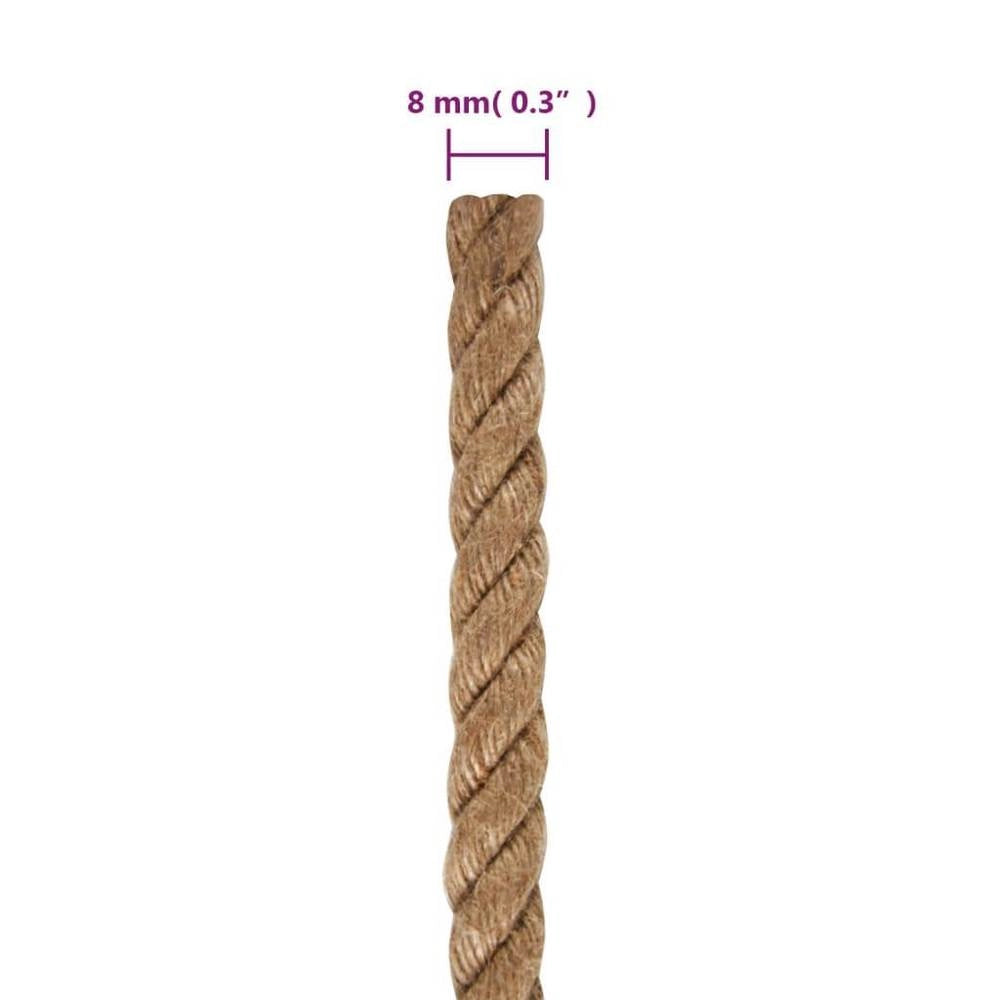 Jute Rope, 50 M Length, 8 Mm Thickness