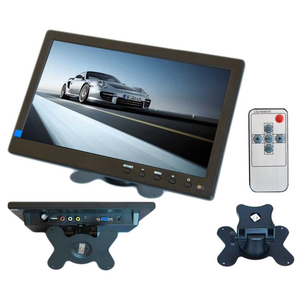 Trade Shop - Tv Televisore Monitor Lcd Digitale 10.1' Tft Per Videosorveglianza Vga Bnc Hdmi -