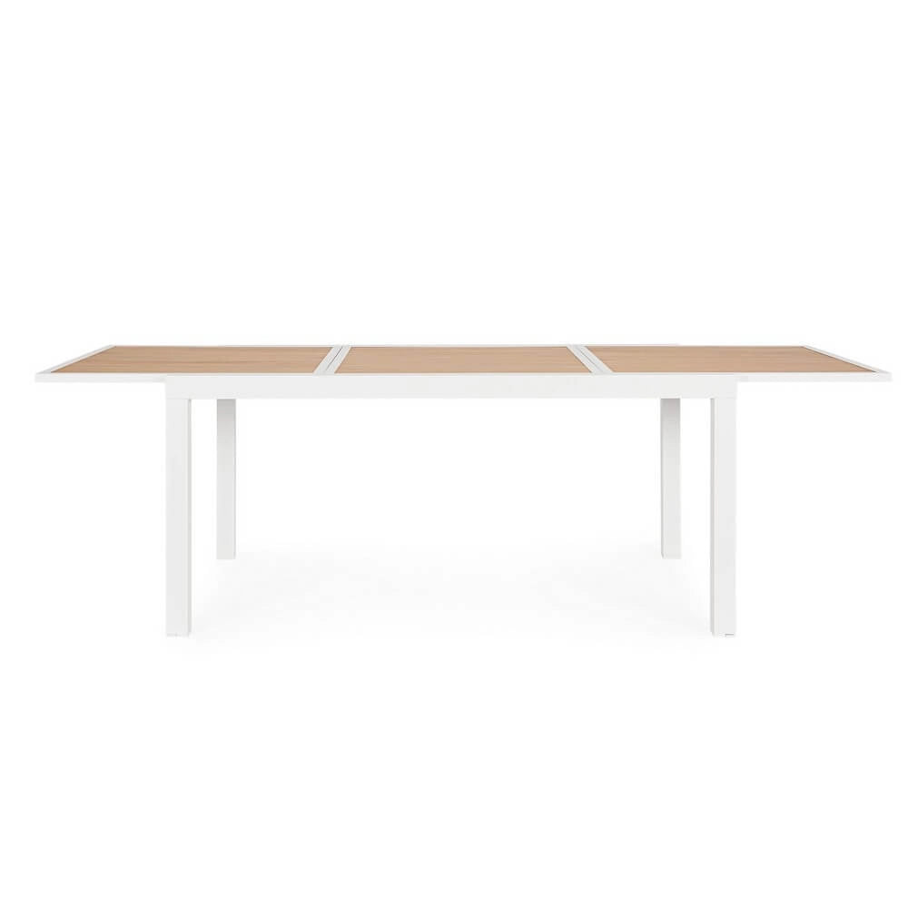 Tavolo da Giardino Allungabile in Alluminio Effetto Legno - HALVORN