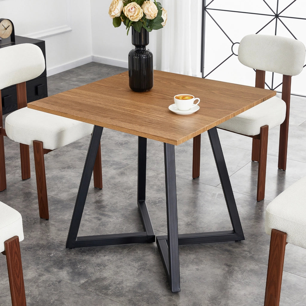 Tavolo da Pranzo Quadrato per 4 Persone ¨C Xylo ¨C 80x80 cm, Metallo, Moderno