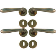 MANIGLIA GOCCIA OTTONE ROSETTA FORO PATENT - ZAMA OTTONE LUCIDO Q8 CF=PZ 4