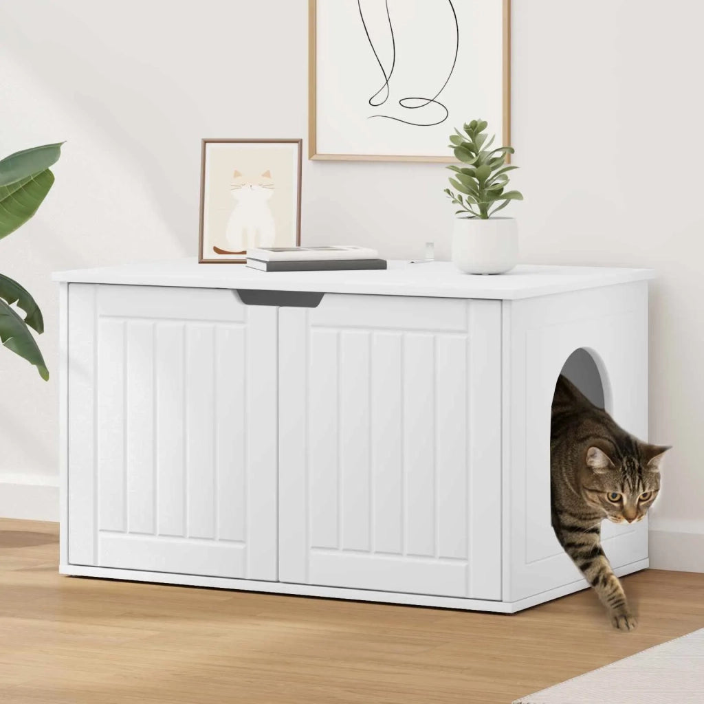 Casa per Gatti Bianco 85 x 55 x 50,5 cm Legno multistrato
