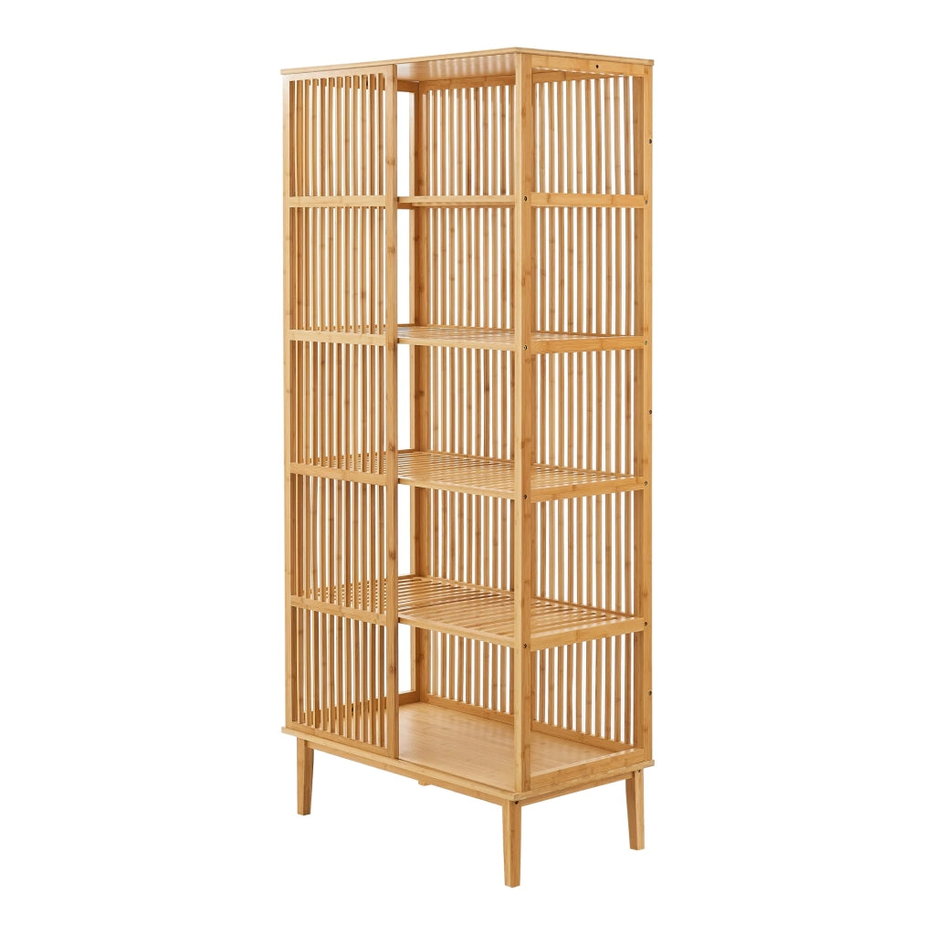 Mensola autoportante in bambù 185 x 80 x 45 cm naturale 03_0006955