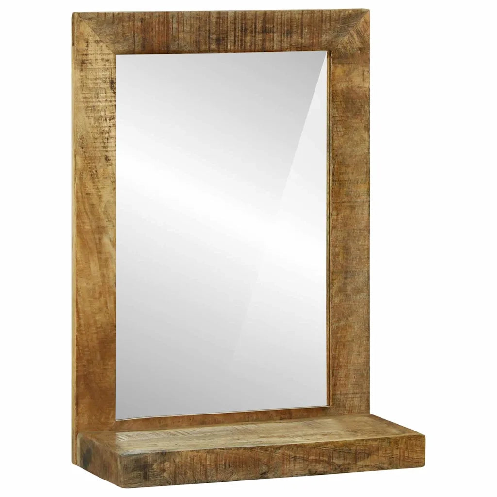 Specchio da bagno Rettangolare Marrone Legno di mango massello 4016736