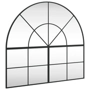 Specchio da Parete | Specchio decorativo Nero 100x90 cm Arco in Ferro