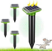 Repellente solare contro topi e altri animali (4 pezzi) - Topo - Ultrasuoni - Rimozione macchie di grasso