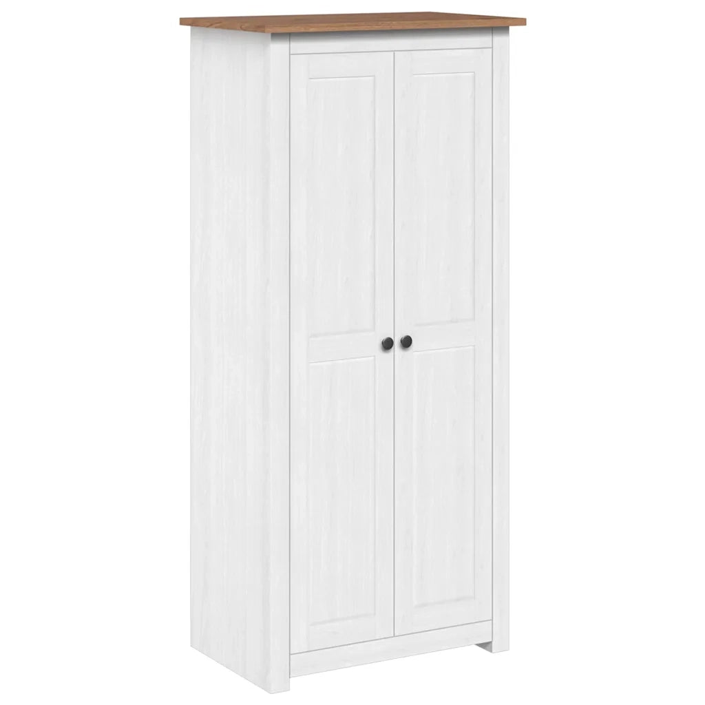Armadio Bianco 80x50x171,5 cm Legno Massello Pino Panama Range