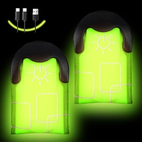 Clip magnetico LED ricaricabile, Clip magnetico LED ricaricabile USB, 3 modalità di illuminazione, alta visibilità, alta luminosità, unisex, adatto per escursioni, camminate, corsa, jogging e altre occasioni.