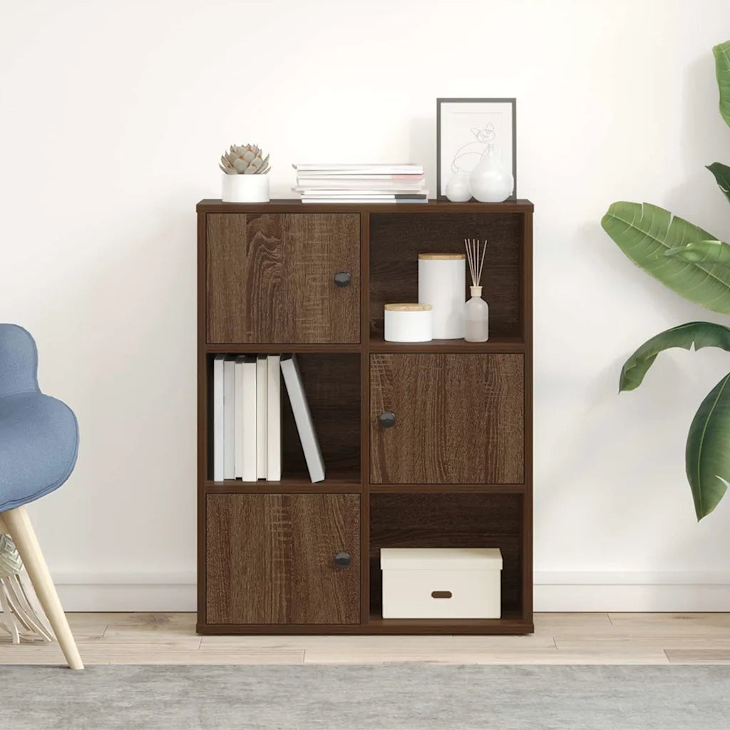 Libreria Rovere Marrone 60x24x76,5 cm in Legno Multistrato