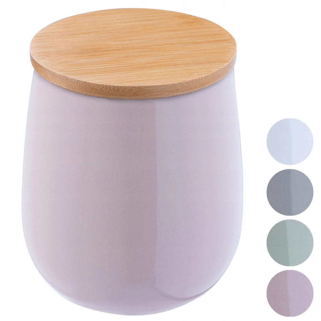 Scatola organizer per dischetti di cotone KADAX, in ceramica rosa
