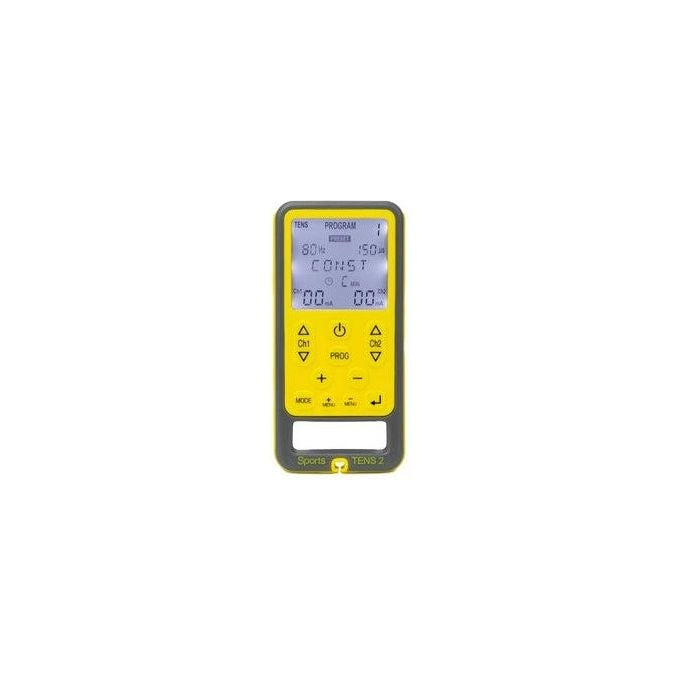 TensCare Sport Tens 2 stimolatore di muscolo elettronico Piastra adesiva Grigio, Giallo