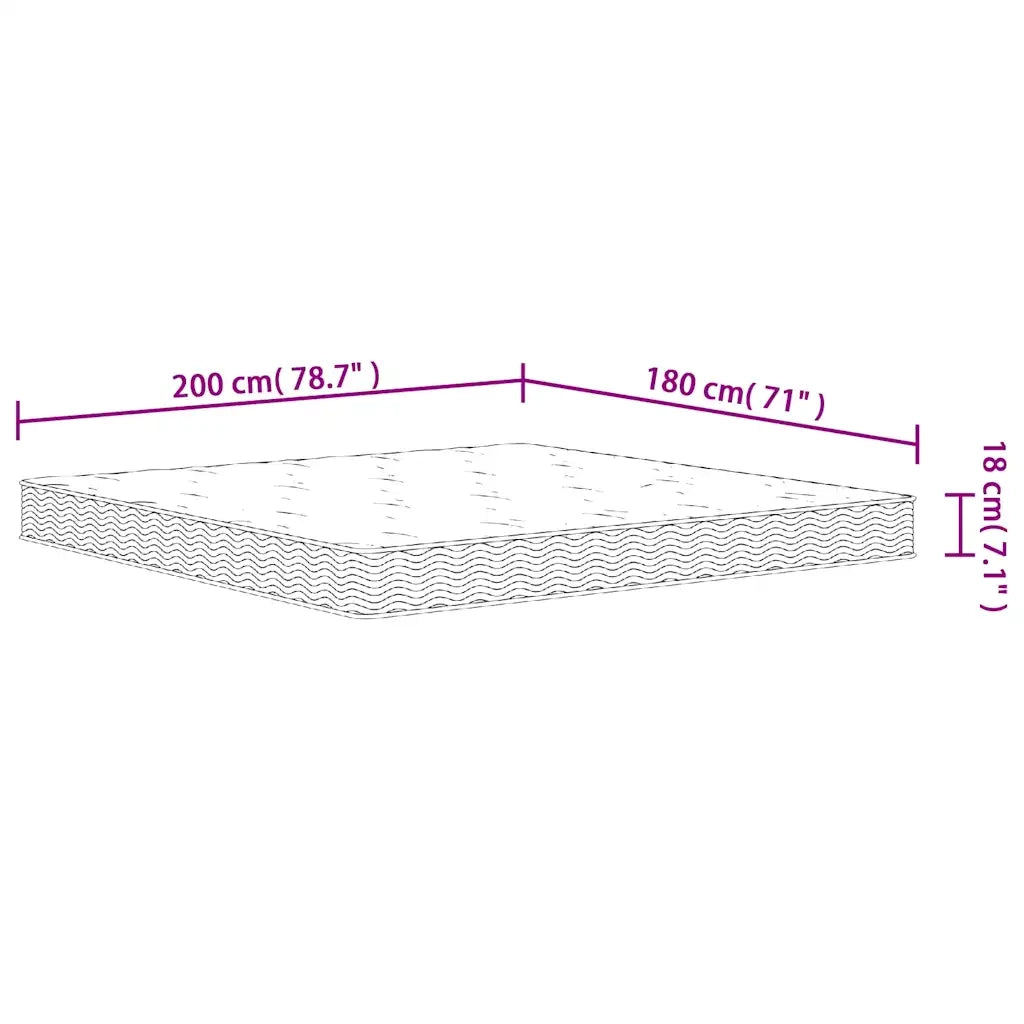 Materasso a Molle-Materasso per letto Bonnel Medio 180x200 cm 604298