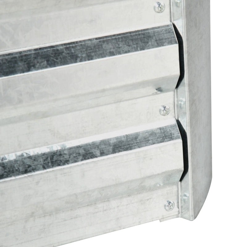 Hochbeet 3-in-1 con copertura in PVC e grigliato, 53x53x90 cm, colore Silver