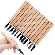 Set di Snidatrici per Legno - 12 Pezzi di Mini Snidatrici in Set - Attrezzi per Snidare Legno - Ideale per Principianti e Professionisti - Incluso