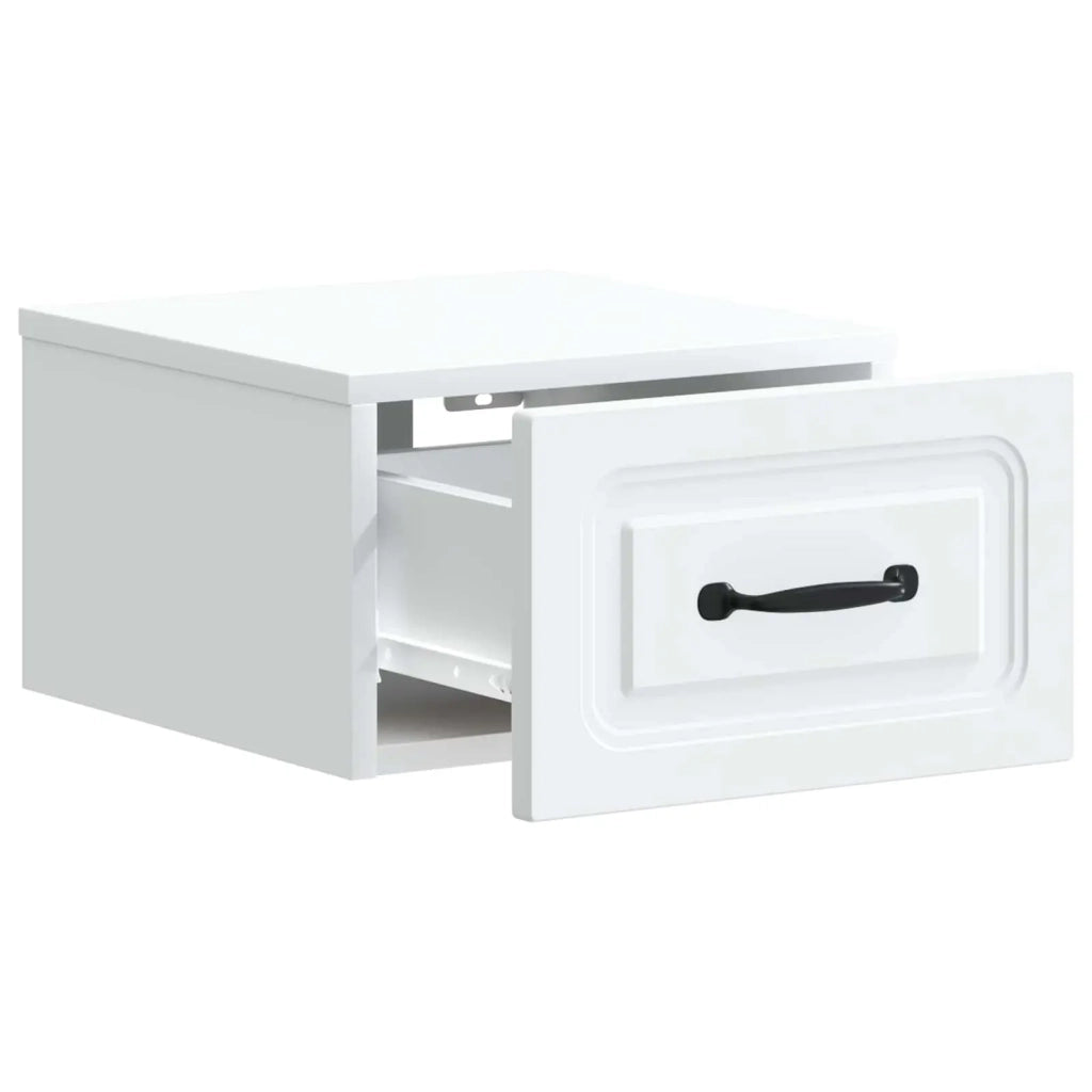Mobiletto da notte a muro 2 pcs Bianco 34,5 x 33 x 20 cm 899276