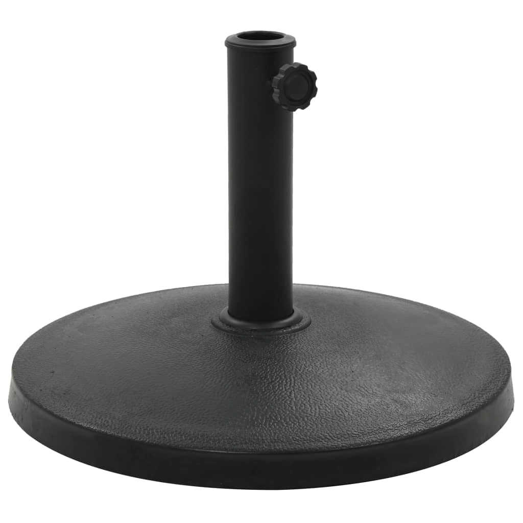 Base rotonda per ombrellone in resina diametro 38 e 48 mm 10 kg nera 2202081