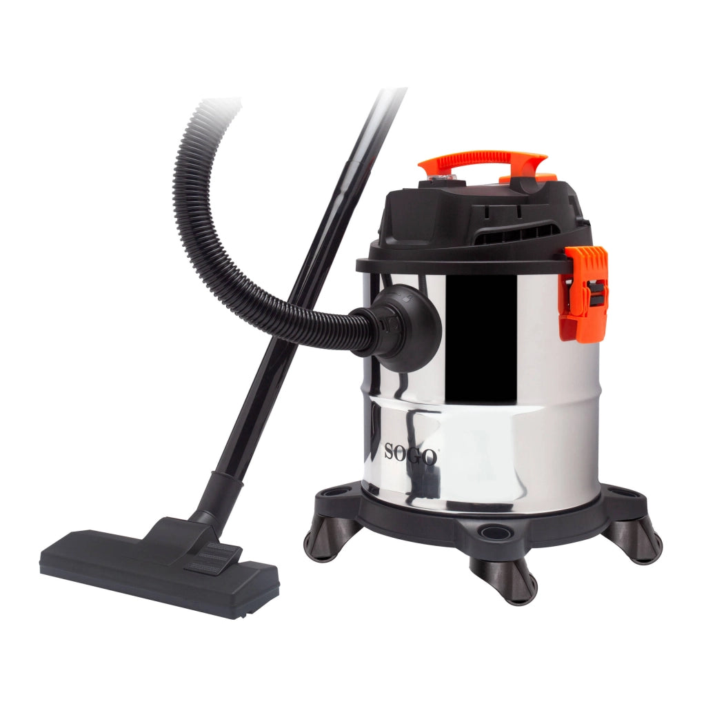 Aspirapolvere bidone solidi e liquidi 1200W, contenitore 20L, filtro HEPA lavabile, funzione soffiatore - SOGO