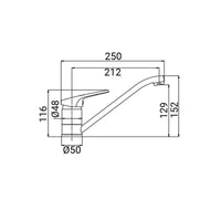 Miscelatore Lavello Bocca Girevole Serie Linda Cromato
