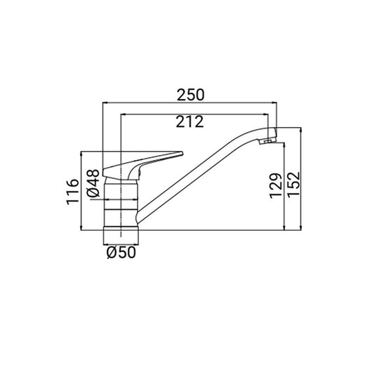 Miscelatore Lavello Bocca Girevole Serie Linda Cromato