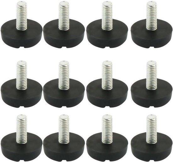 Anti-slip Meubel Nivellering Voetjes M6 x 20mm Bevestiging 12 Stuks