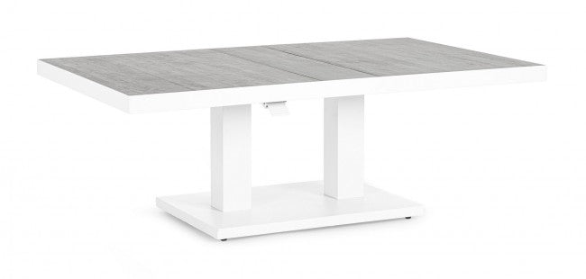 Tavolo da Giardino 140x85x49-72h cm Truman Bianco