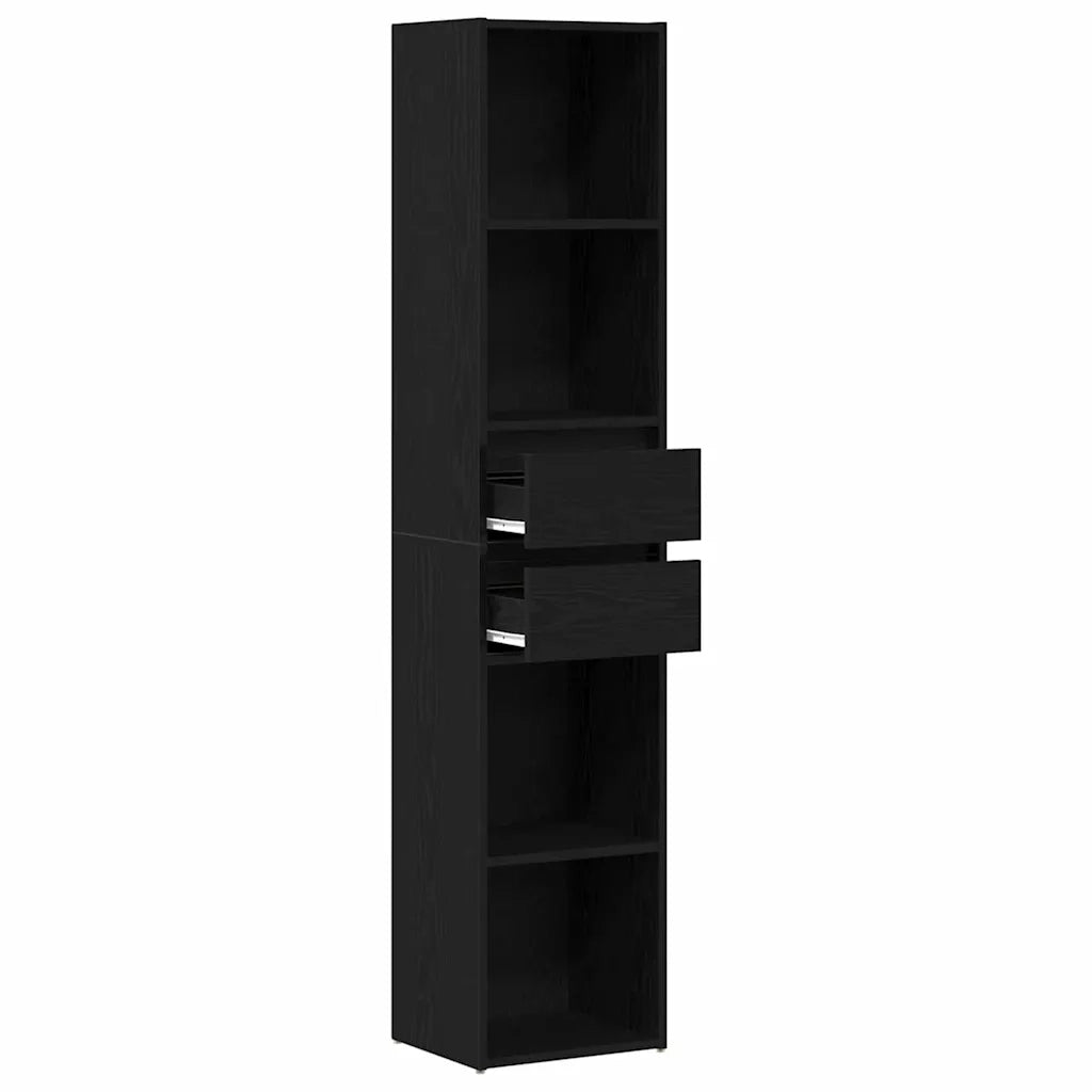 Armadio per Libri Rovere Nero 36 x 30 x 171 cm 862499