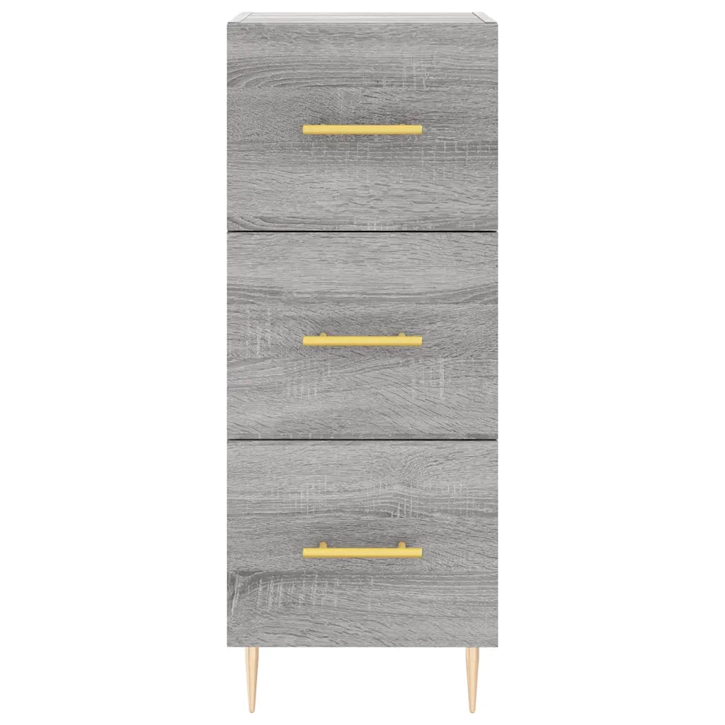 Credenza | Madia | Buffet da pranzo | Armadio da pranzo Grigio Sonoma 34,5x34x180 cm in Legno Multistrato
