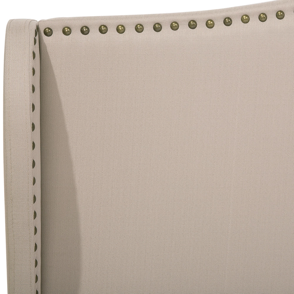 Letto Imbottito Velluto Beige a Doghe Testiera Trapuntata 180 x 200 cm letto matrimoniale tradizionale