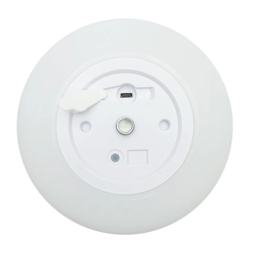 Lampada da tavolo LED ricaricabile per interni ed esterni, 2W, 3.7V 1200mAh, USB 5V 1A, luminosità regolabile, funzione memoria, IP65, bianca